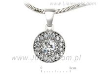 Złota zawieszka Wisiorek z brylantami białe złoto próba 585 - w16784b- 3