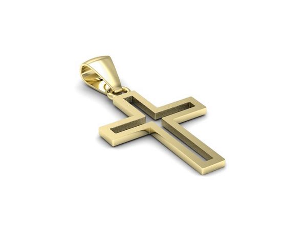 Złota zawieszka Złoty Krzyżyk żółte złoto 14k - w20001z