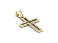 Złota zawieszka Złoty Krzyżyk żółte złoto próby 14k - w20001zmp- 2