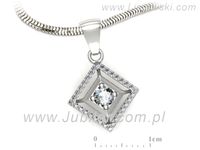 Złota zawieszka Wisiorek z brylantami białe złoto próba 585 - w20002b- 3