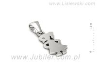 Złota zawieszka Wisiorek z brylantem białe złoto próba 585 - w2009b- 2