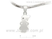Złota zawieszka Wisiorek z brylantem białe złoto próba 585 - w2009b- 3