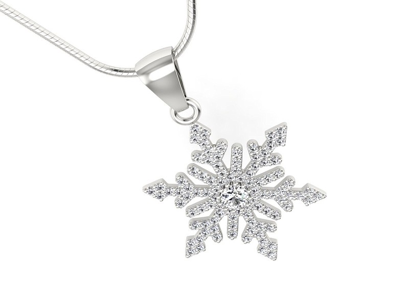 Złota zawieszka Wisiorek z brylantami próba 585 - w2017b — zdjęcie 2