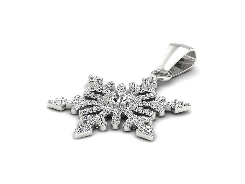 Złota zawieszka Wisiorek z brylantami próba 585 - w2017b — zdjęcie 3