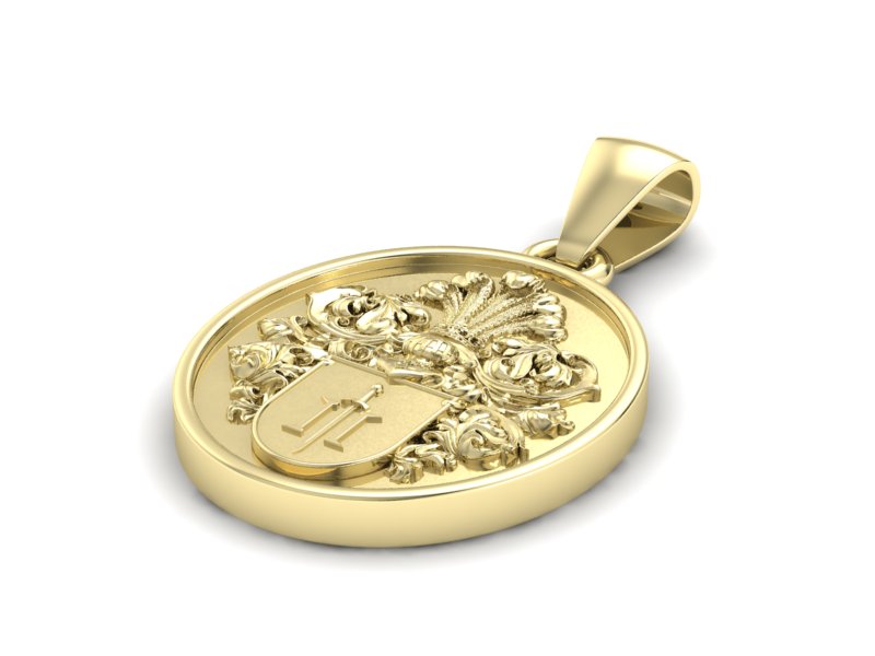 Wisiorek z herbem ekskluzywny złoty symbol tradycji - w2031z — zdjęcie 2