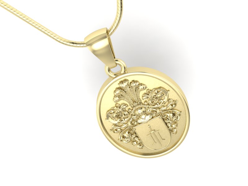 Wisiorek z herbem ekskluzywny złoty symbol tradycji - w2031z — zdjęcie 3