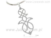 Złota zawieszka Wisiorek z brylantami białe złoto próba 585 - w3001b- 3