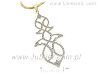 Złota zawieszka Wisiorek z brylantami żółte złoto proba 585 - w3001z- 3