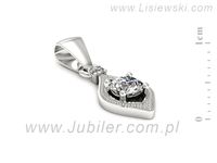 Złota zawieszka Wisiorek z brylantami białe złoto próba 585 - w3009b- 2