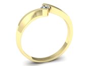 Złoty Pierścionek zaręczynowy z brylantem - z1346br_SI_I - 3
