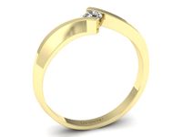 Złoty Pierścionek zaręczynowy z brylantem gold 14k złoto 585 - z1346br_SI_I- 3