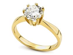 Pierścionek z diamentem w żółtym złocie - z1piers_1_364ct