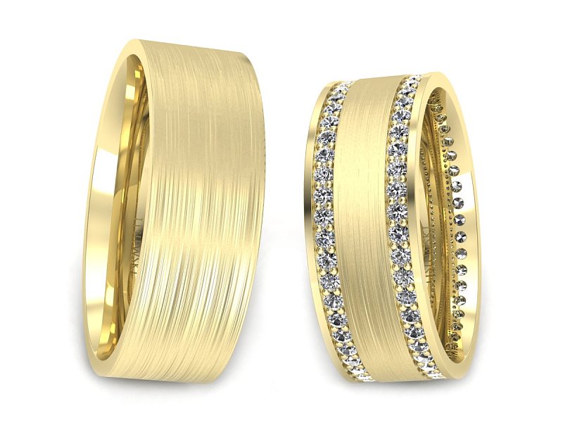 Obrączki z diamentami soczewkowe żółte 585 - z_obr_szer7mm_o