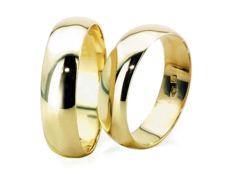 Obrączki ślubne żółte złoto obrączki klasyczne próba 585 - zo200 - 1