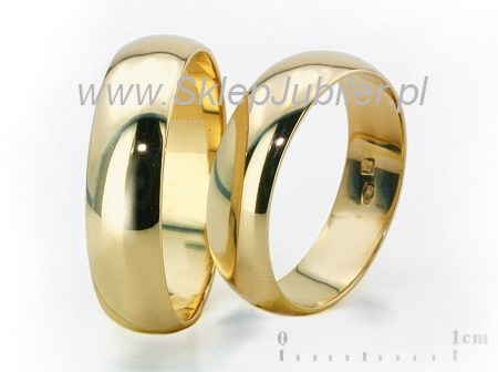 Obrączki żółte złoto obrączki klasyczne proba 585 - zo200 — zdjęcie 2