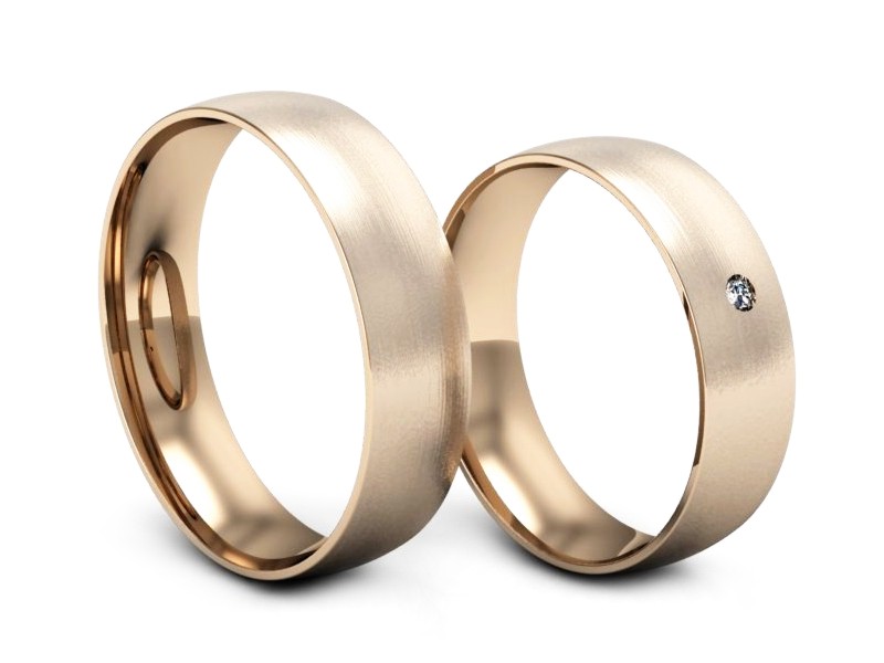 Obrączki z diamentami złote różowe złoto 585 - zo250cmp — zdjęcie 3