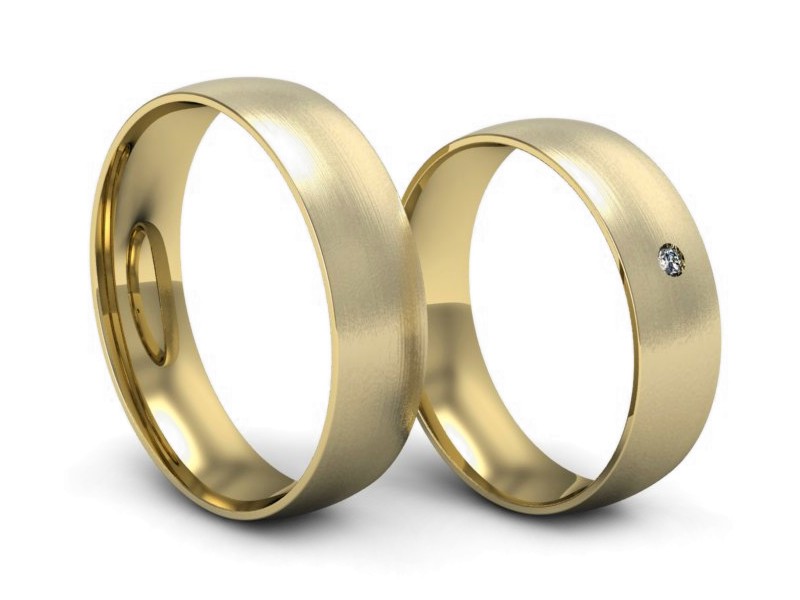 Obrączki z diamentem złote żółte złoto 14k - zo250zmp — zdjęcie 3