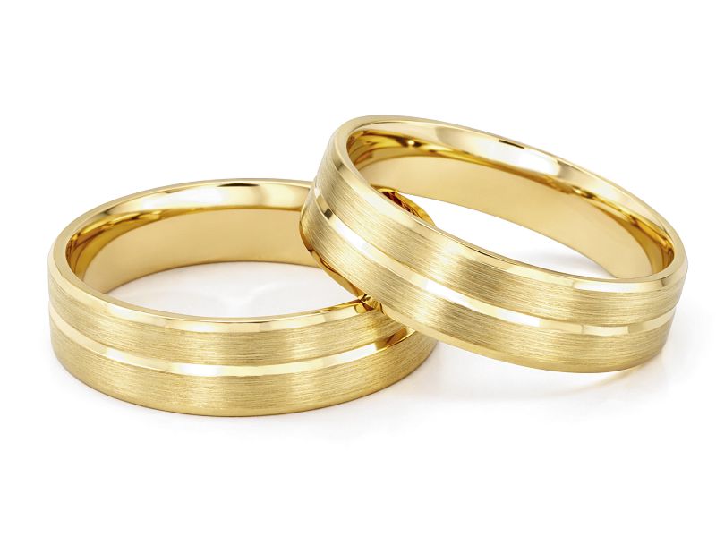 Obrączki żółte złoto obrączki klasyczne proba 585 - zo410d — zdjęcie 2