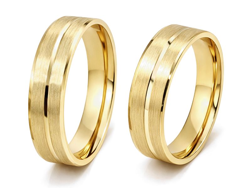 Obrączki żółte złoto obrączki klasyczne proba 585 - zo410d — zdjęcie 3