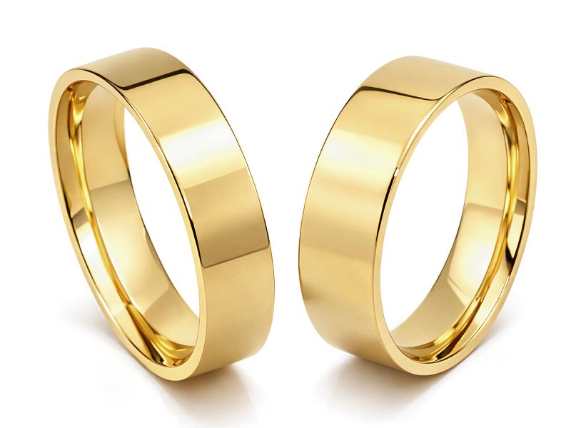Obrączki żółte złoto obrączki klasyczne proba 585 - zo420 — zdjęcie 3