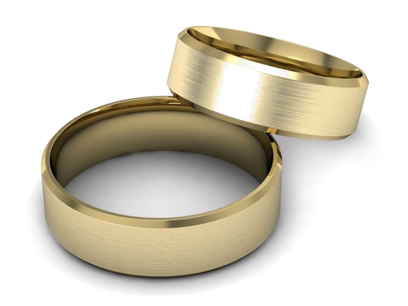 Złote Obrączki żółte złoto obrączki klasyczne 585 - zo420d2 — zdjęcie 3
