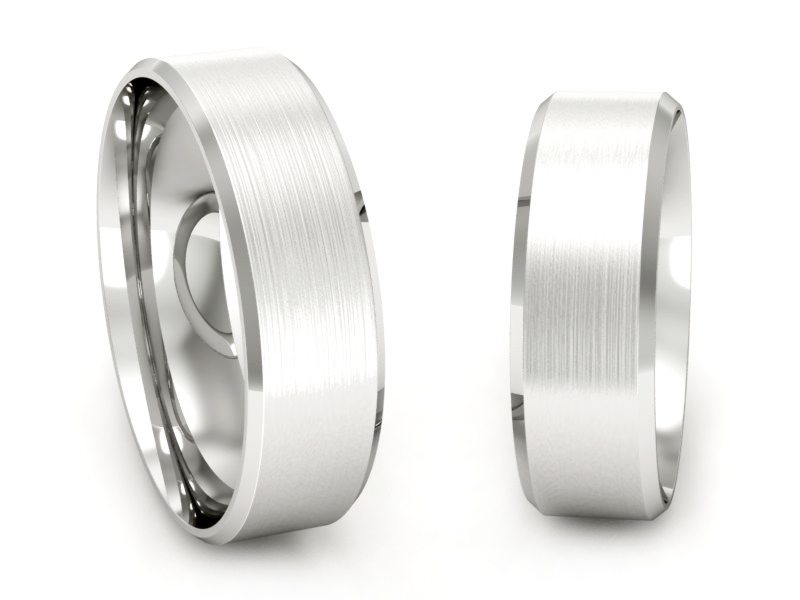 Obrączki białe złoto obrączki klasyczne 585 - zo420d2bmp — zdjęcie 3