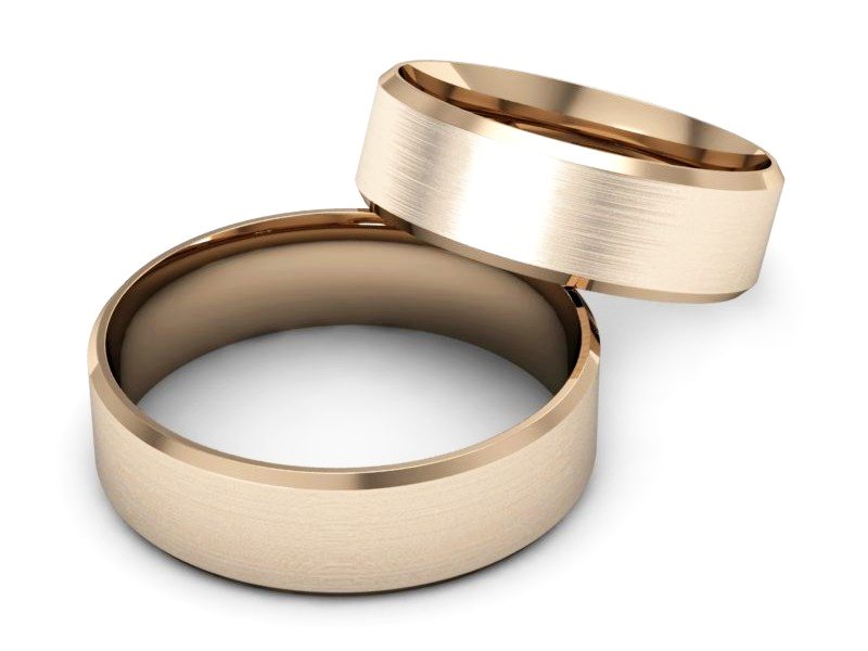 Obrączki klasyczne różowe złoto proba 585 - zo420d2cmp — zdjęcie 2