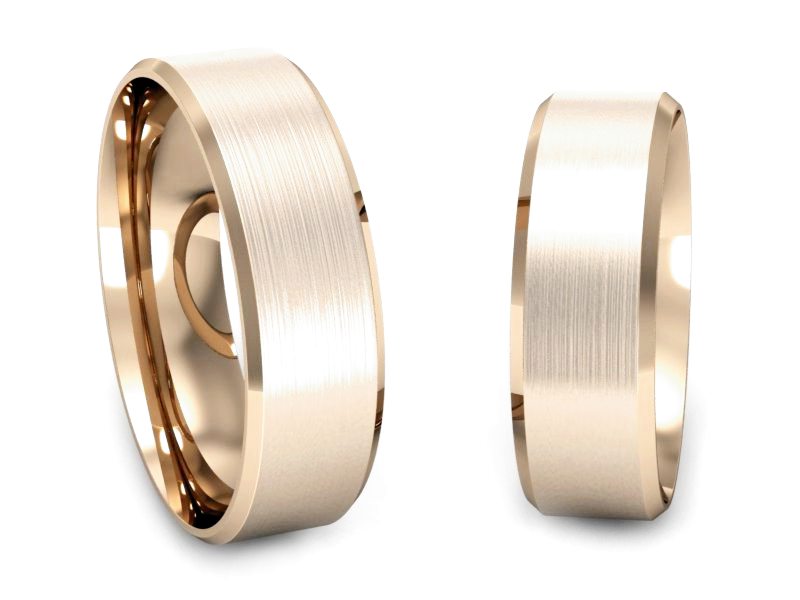 Obrączki klasyczne różowe złoto proba 585 - zo420d2cmp — zdjęcie 3