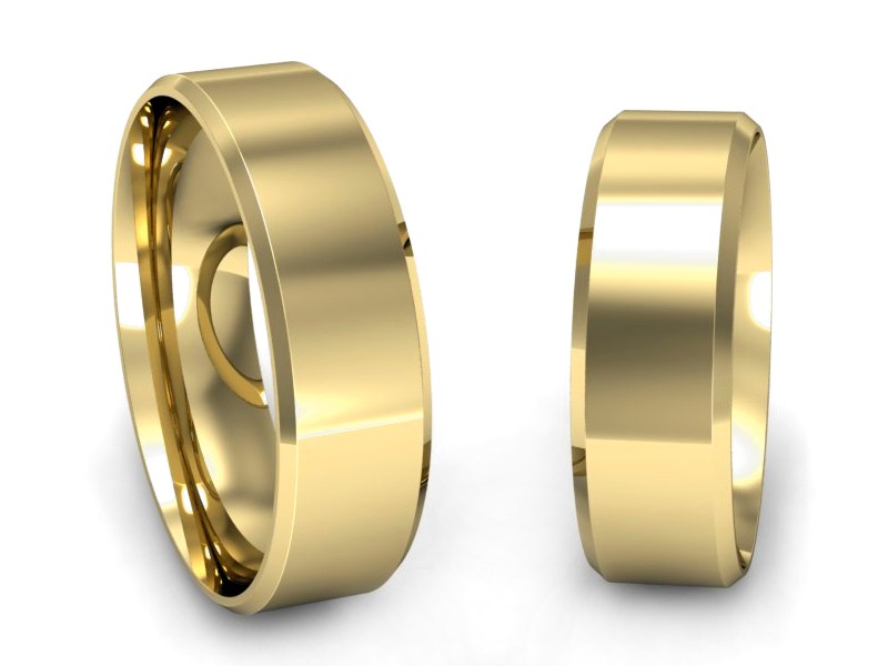 Złote Obrączki żółte złoto obrączki klasyczne 585 - zo420d2z — zdjęcie 3