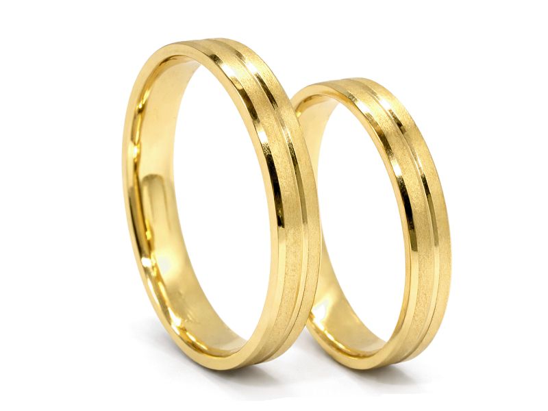 Obrączki klasyczne obrączki żółte złoto - zo430z1d2k_4mms — zdjęcie 3