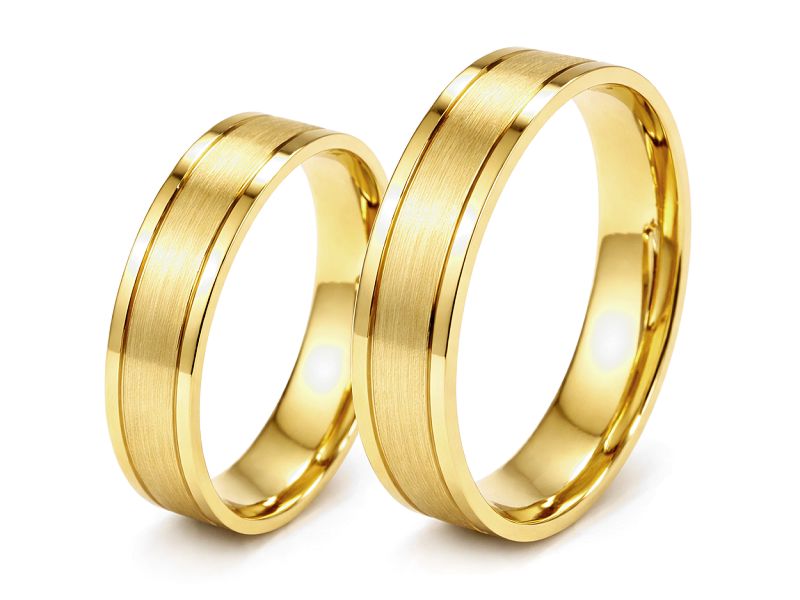 Obrączki żółte złoto obrączki klasyczne 585 - zo430z2d_45mmp