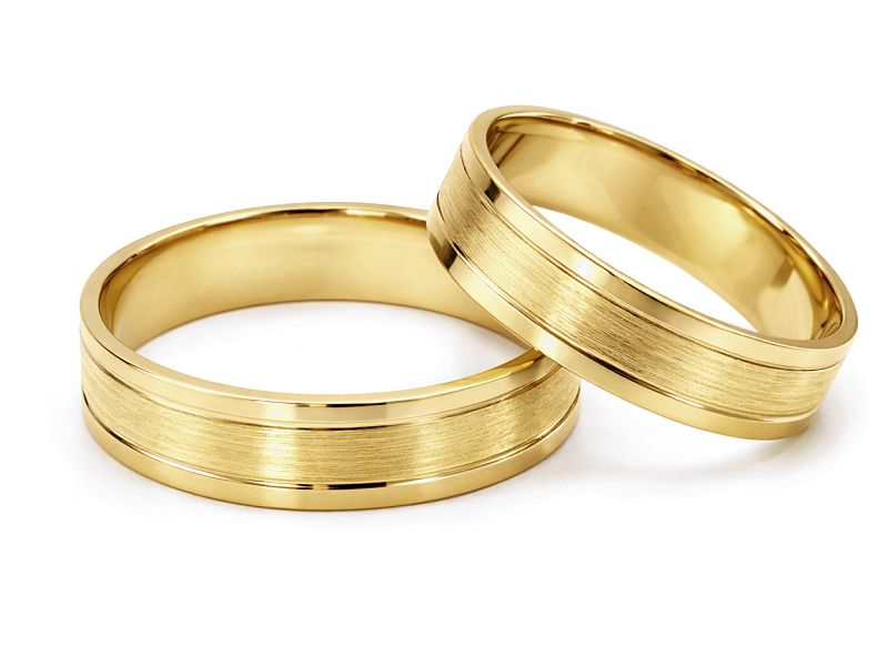 Obrączki żółte złoto obrączki klasyczne 585 - zo430z2d_45mmp — zdjęcie 2
