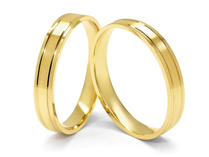 Obrączki żółte złoto obrączki klasyczne 585 - zo430z2dp_4mm