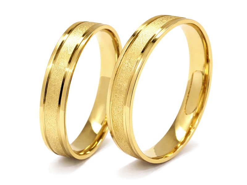 Obrączki żółte złoto obrączki klasyczne 585 - zo430z2ds_4mm