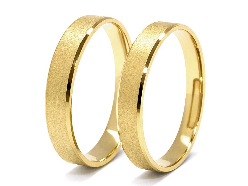 Obrączki żółte złoto obrączki klasyczne 585 - zo430z2ks_45mm — zdjęcie 3
