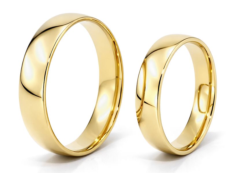 Obrączki żółte złoto obrączki klasyczne proba 585 - zo450 — zdjęcie 3