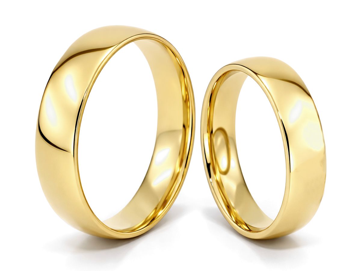 Obrączki żółte złoto obrączki klasyczne proba 585 - zo470 — zdjęcie 3
