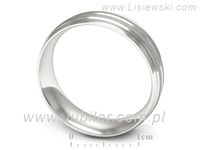 Obrączka białe złoto półokrągła soczewkowa - zo480bms- 3