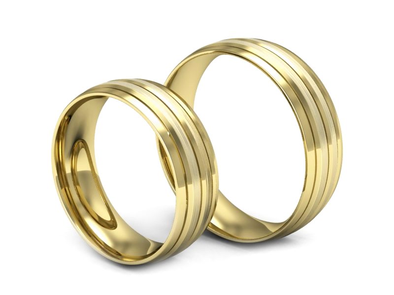 Obrączki żółte złoto obrączki klasyczne 585 - zo480dzmp — zdjęcie 3