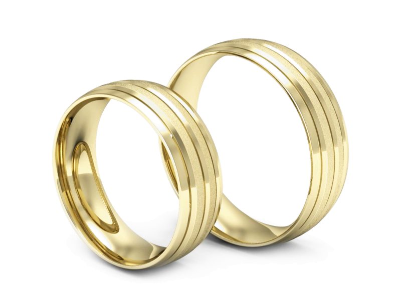 Obrączki żółte złoto obrączki klasyczne 585 - zo480dzms — zdjęcie 3