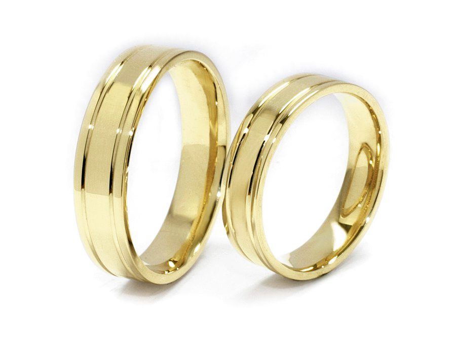 Obrączki ślubne żółte złoto obrączki klasyczne 585 - zo500 - 1