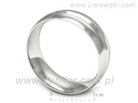 Obrączka białe złoto półokrągła soczewkowa - zo530db- 3