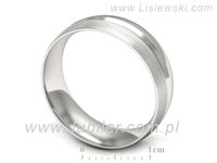 Obrączka białe złoto półokrągła soczewkowa - zo530dbmp- 3
