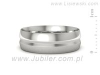 Obrączka białe złoto półokrągła soczewkowa - zo530dbms- 2