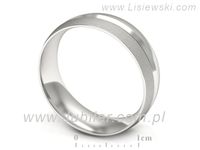 Obrączka białe złoto półokrągła soczewkowa - zo530dbms- 3