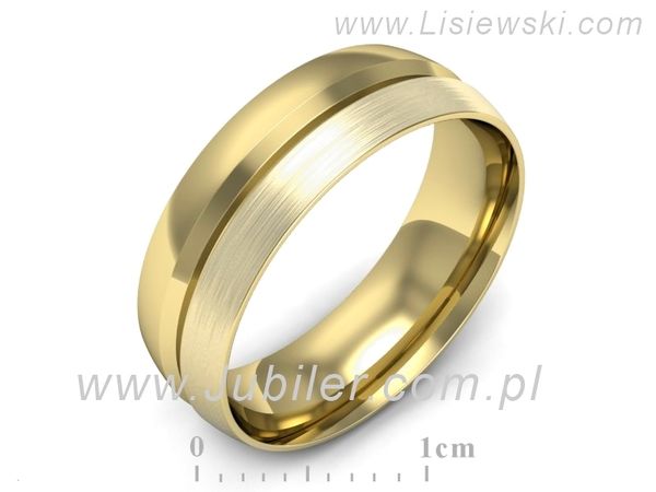 Obrączka żółte złoto półokrągła soczewkowa - zo530dzmp- 1