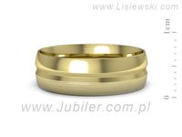 Obrączka żółte złoto półokrągła soczewkowa - zo530dzmp- 2