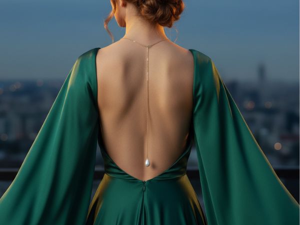 Suknia z odkrytymi plecami: Czy naszyjnik na plecy to strzał w dziesiątkę?