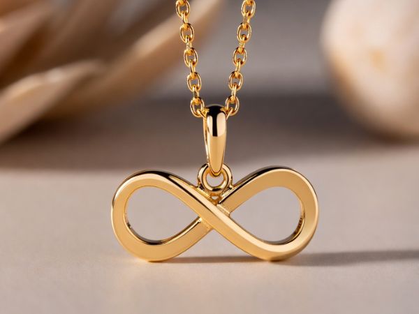 Złota Zawieszka z Symbolem Nieskończoności